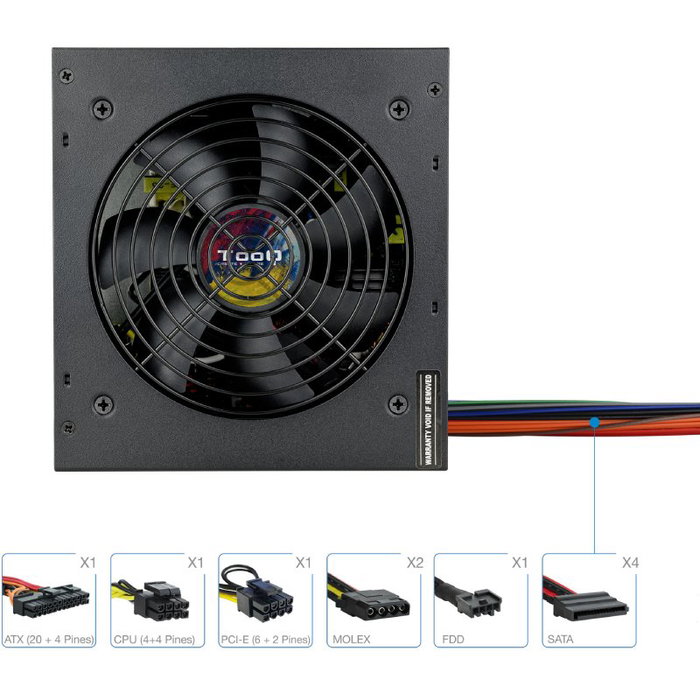 TOOQ TQAPOLO-600SP 600W PFC Activo Negro
